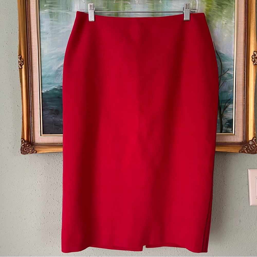 Boden Red Pencil Skirt